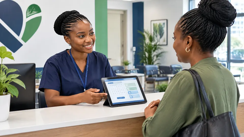 Illustrative Kenyan clinic and healthcare business with a professional website preview