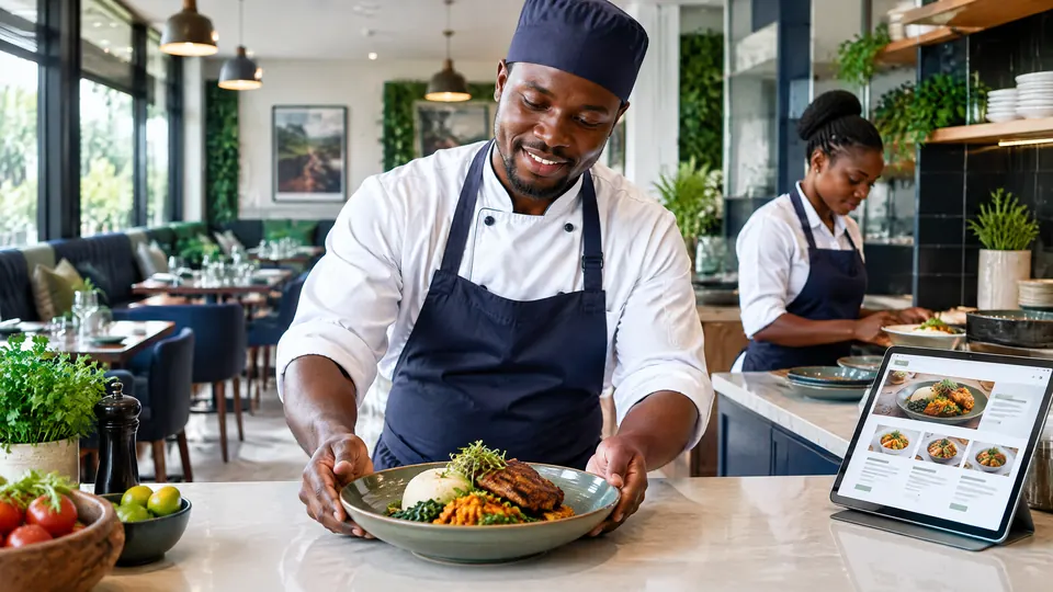 Illustrative Kenyan restaurant business with a professional menu website preview